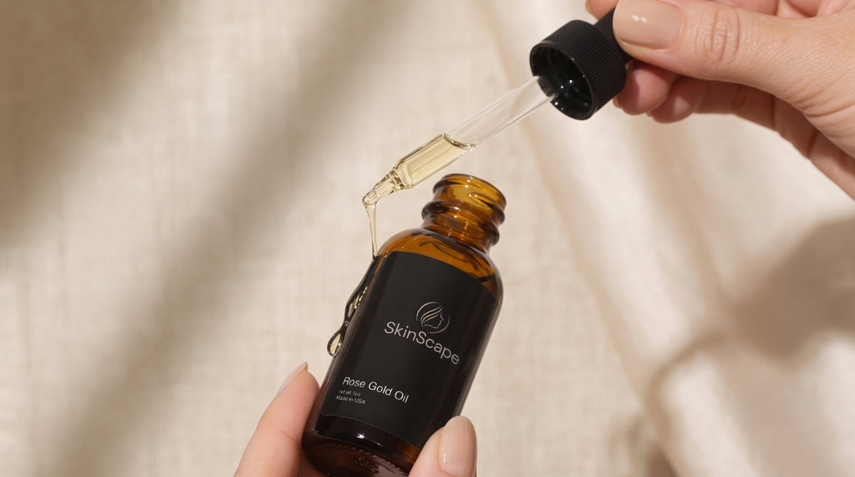 Anti-Aging Rose Gold Facial Oil 1 fl oz / 30ml, angle 3