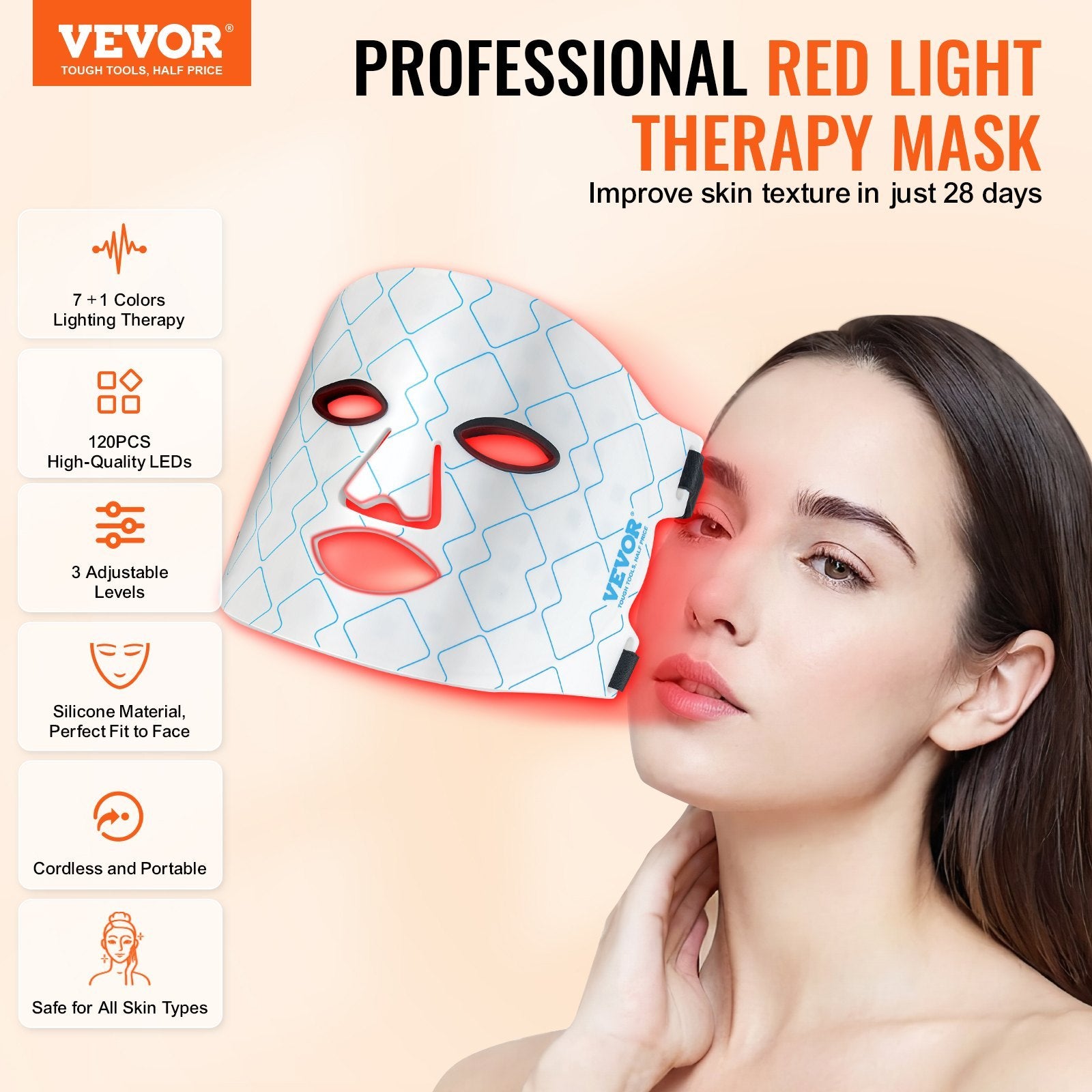 VEVOR Red Light Therapy Mask